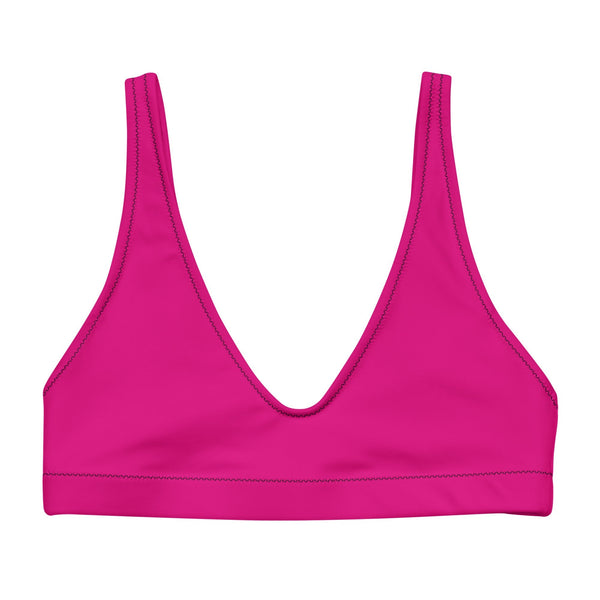 BELLA ECO PADDED BIKINI TOP | RUBY PINK - PINKCOLADA