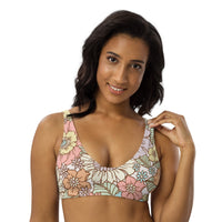 BELLA ECO PADDED BIKINI TOP | SUNSET GARDEN - PINKCOLADA