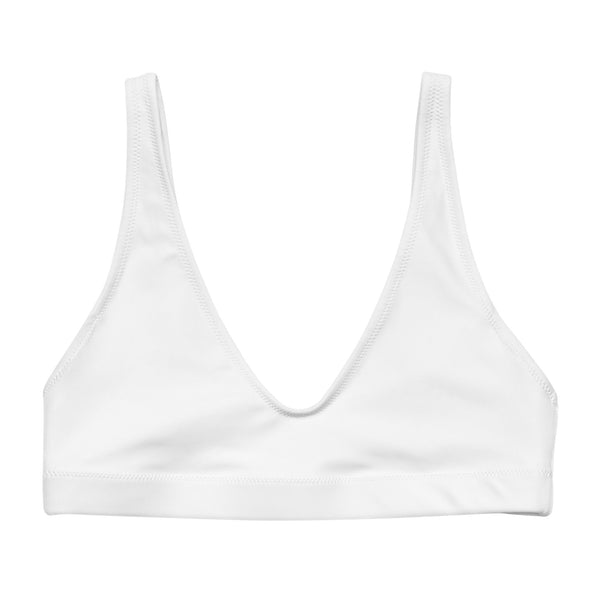 BELLA ECO PADDED BIKINI TOP | WHITE - PINKCOLADA