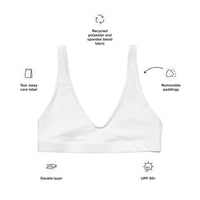 BELLA ECO PADDED BIKINI TOP | WHITE - PINKCOLADA