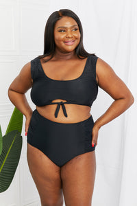 SANIBEL HIGH WAISTED BLACK BIKINI SET