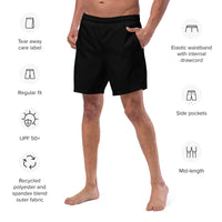 ECO MEN'S SWIM SHORTS | BLACK - PINKCOLADA