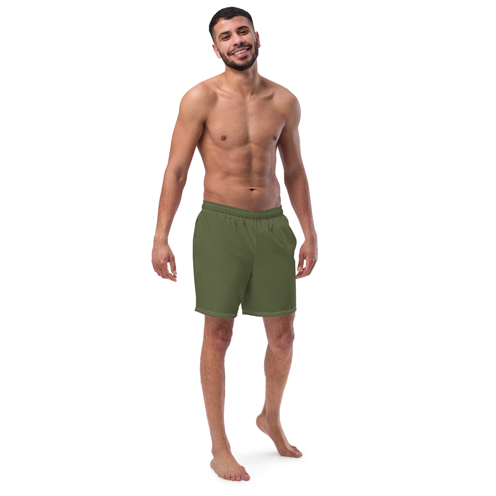 ECO MEN S SWIM SHORTS KHAKI PINKCOLADA PINKCOLADA