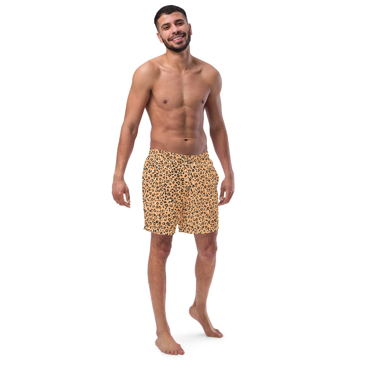 ECO MEN'S SWIM SHORTS | ORANGE LEOPARD - PINKCOLADA