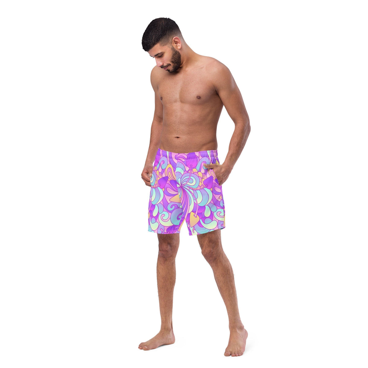 ECO MEN'S SWIM SHORTS | PURPLE DELICA - PINKCOLADA