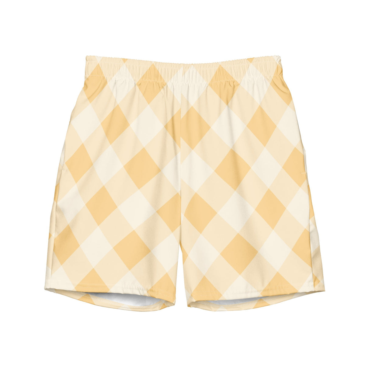 ECO MEN'S SWIM SHORTS | SUNRISE GINGHAM - PINKCOLADA