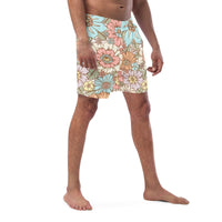 ECO MEN'S SWIM SHORTS | SUNSET GARDEN - PINKCOLADA