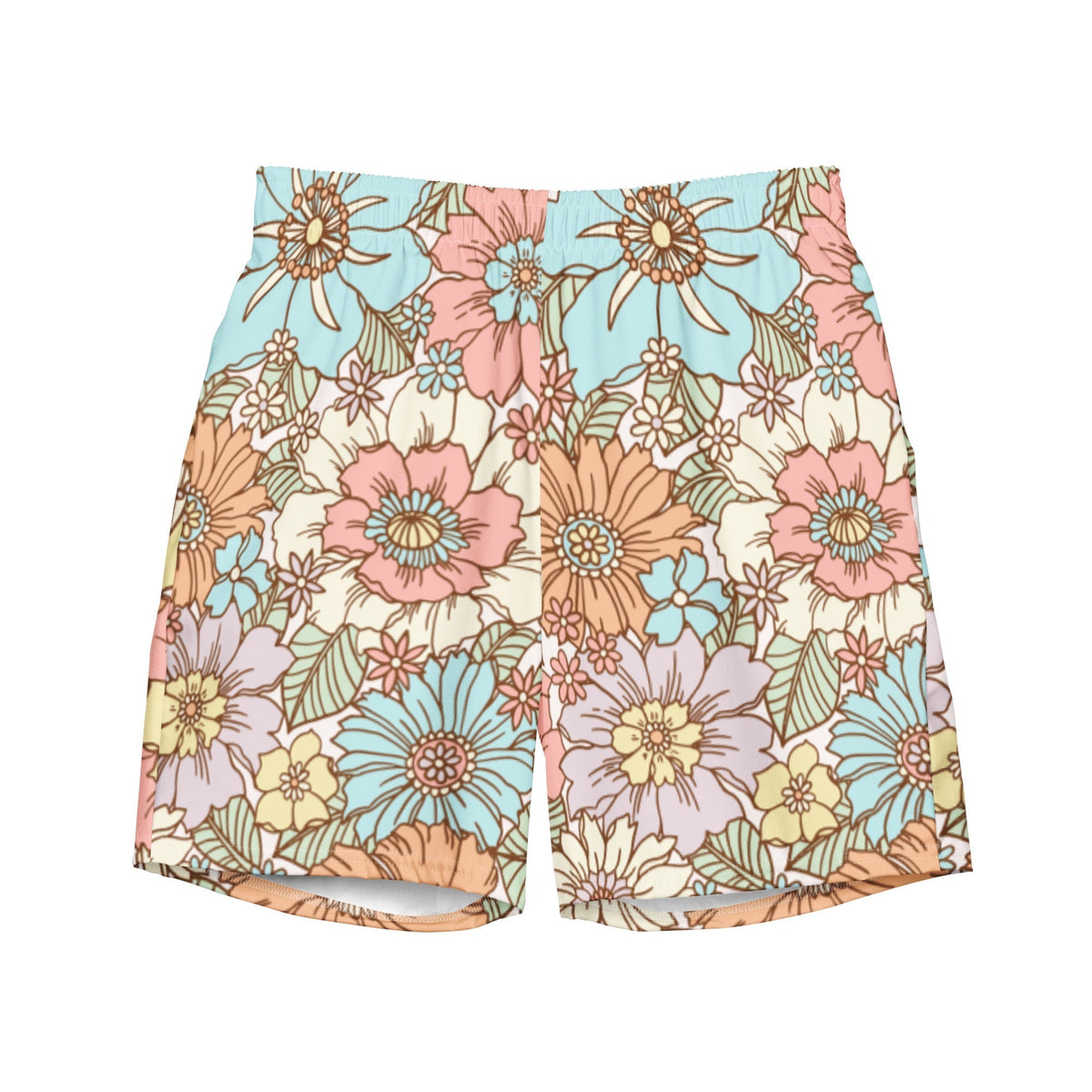 ECO MEN'S SWIM SHORTS | SUNSET GARDEN - PINKCOLADA