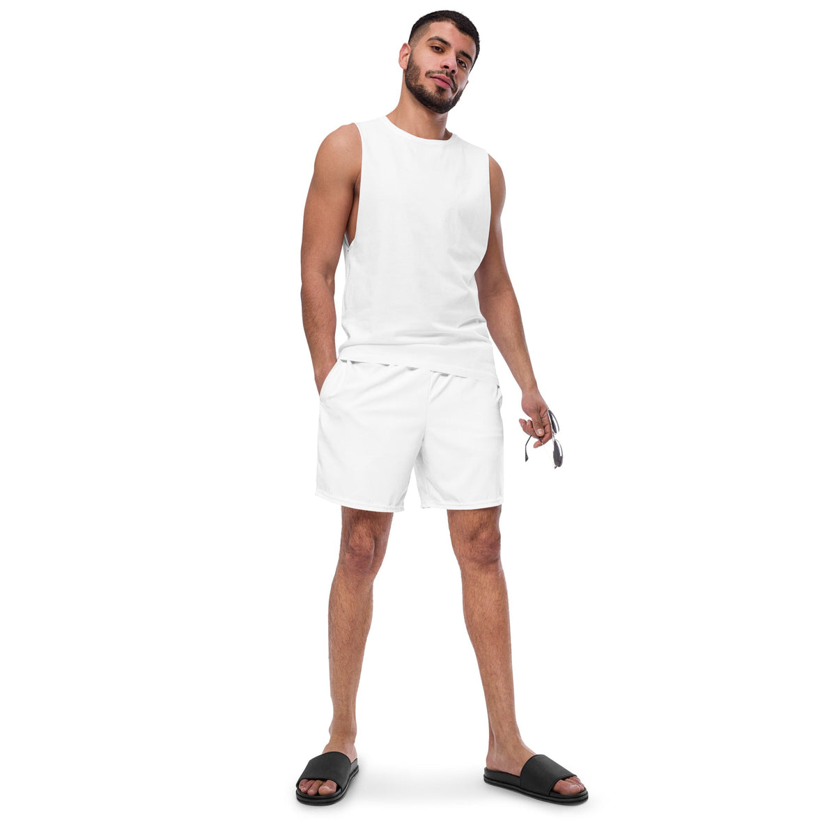 ECO MEN'S SWIM SHORTS | WHITE - PINKCOLADA