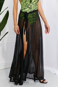 BLACK TIE UP SARONG BEACH COVER UP LONG