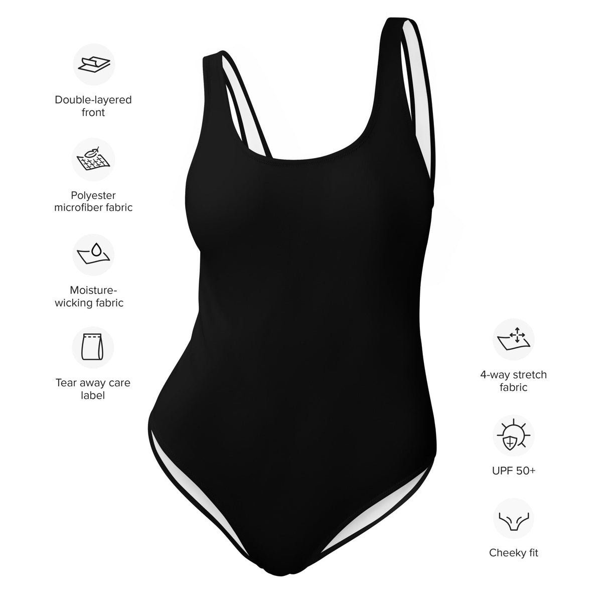 FLORIDA ECO ONE PIECE SWIMSUIT - BLACK - PINKCOLADA