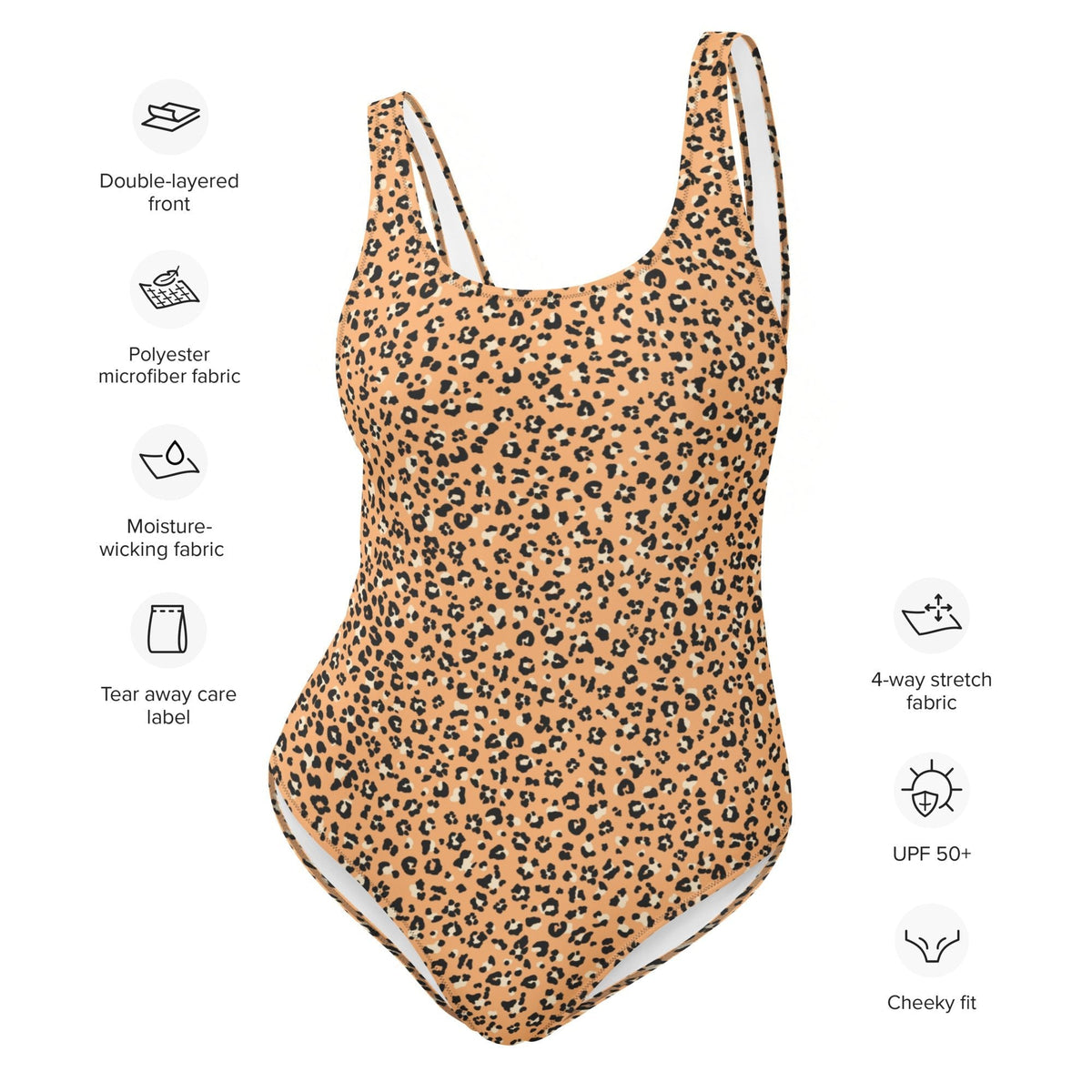 FLORIDA ECO ONE PIECE SWIMSUIT - ORANGE LEOPARD - PINKCOLADA