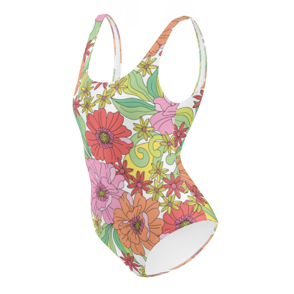 FLORIDA ECO ONE PIECE SWIMSUIT - RITA BLOOMS - PINKCOLADA