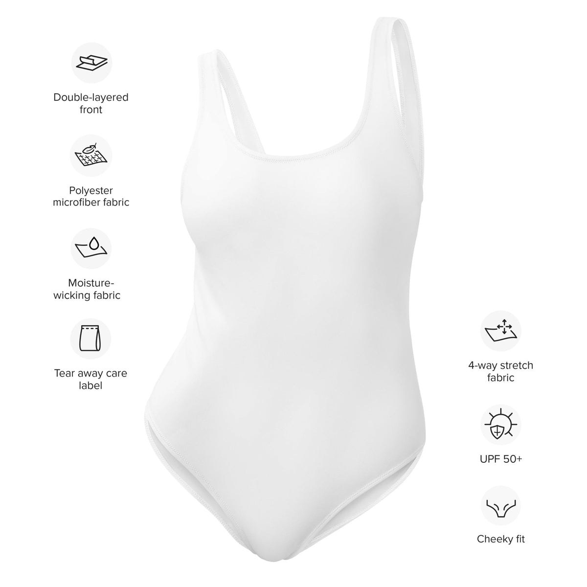 FLORIDA ECO ONE PIECE SWIMSUIT - WHITE - PINKCOLADA