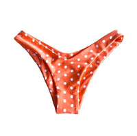 MALDIVES BIKINI BOTTOMS IN TANGERINE POLKA - PINKCOLADA