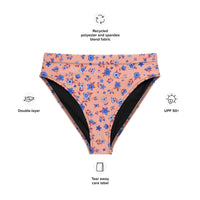 MIAMI ECO HIGH WAISTED BIKINI BOTTOM | APRICOT GARDEN - PINKCOLADA