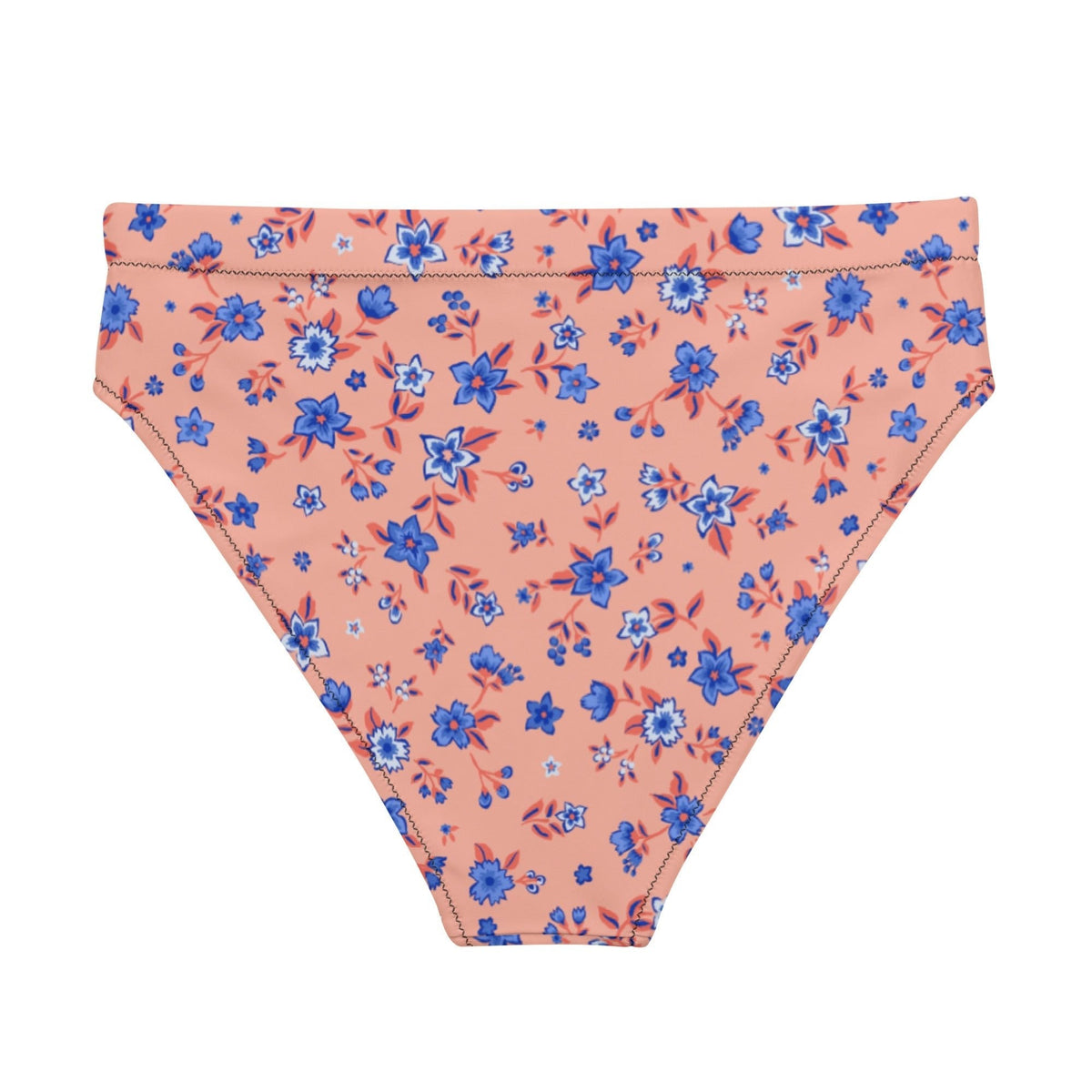 MIAMI ECO HIGH WAISTED BIKINI BOTTOM | APRICOT GARDEN - PINKCOLADA