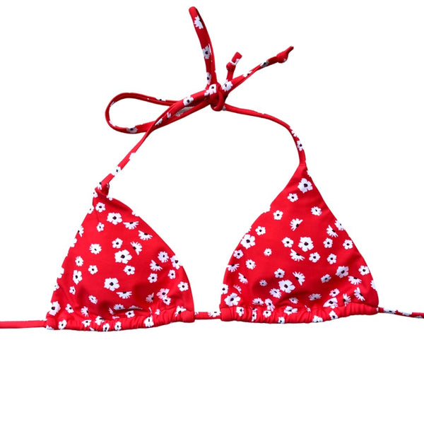 Cheap Swimwear Australia, Red Tie Up Bikini Top at PINKCOLADA