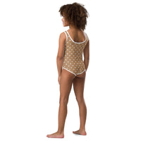 SOFIA KIDS SWIMSUIT | BROWN POLKA DOTS - PINKCOLADA