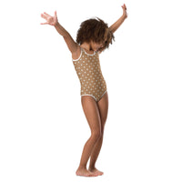 SOFIA KIDS SWIMSUIT | BROWN POLKA DOTS - PINKCOLADA