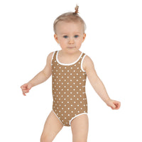 SOFIA KIDS SWIMSUIT | BROWN POLKA DOTS - PINKCOLADA