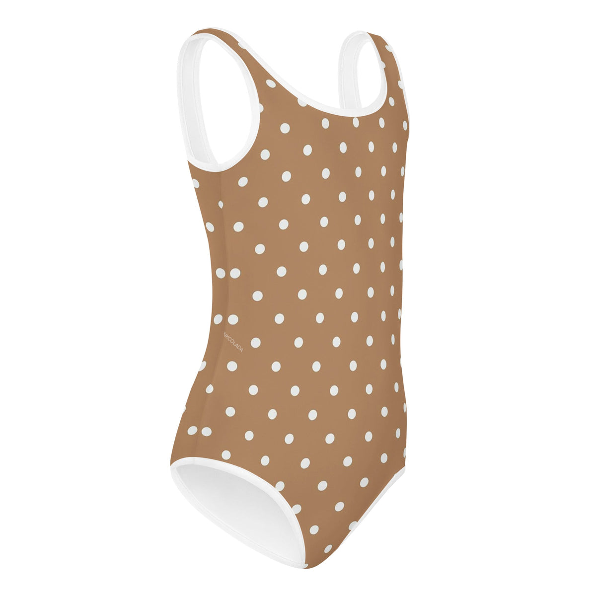 SOFIA KIDS SWIMSUIT | BROWN POLKA DOTS - PINKCOLADA