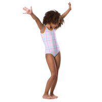 SOFIA KIDS SWIMSUIT | PINK PLAIDS - PINKCOLADA