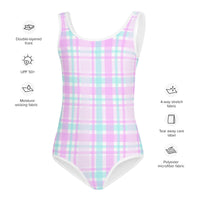 SOFIA KIDS SWIMSUIT | PINK PLAIDS - PINKCOLADA