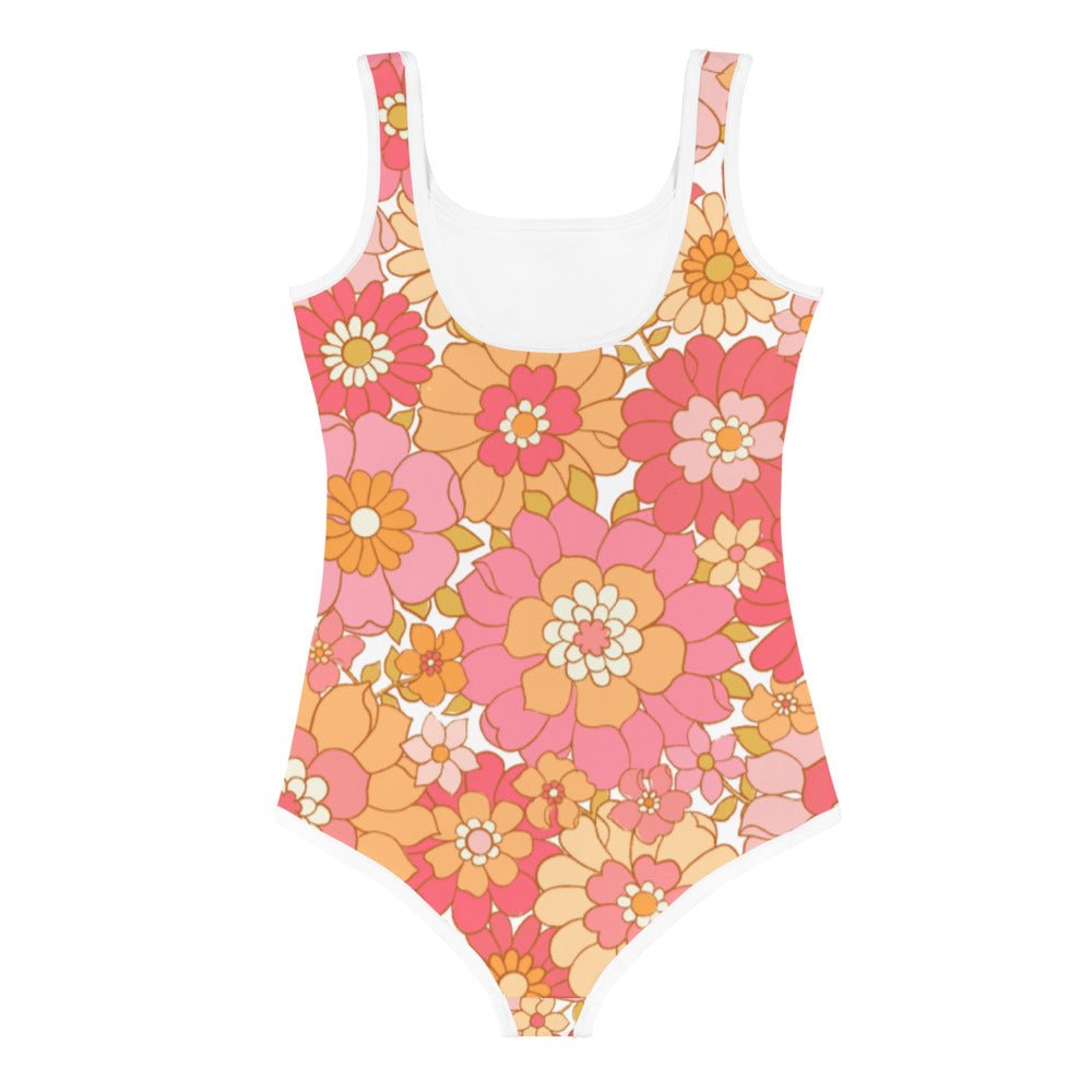 SOFIA KIDS SWIMSUIT | RETRO BLOOMS - PINKCOLADA