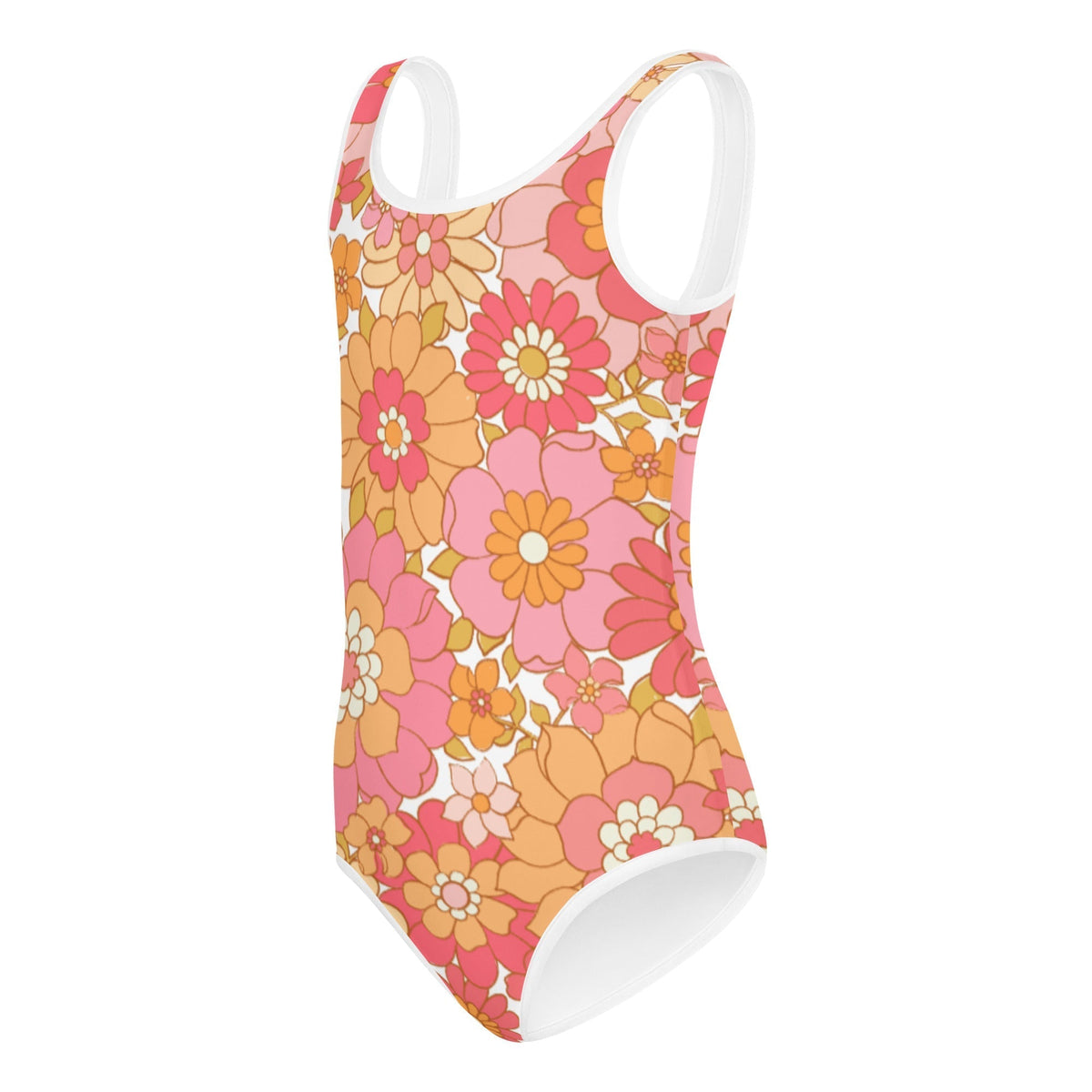 SOFIA KIDS SWIMSUIT | RETRO BLOOMS - PINKCOLADA