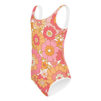 SOFIA KIDS SWIMSUIT | RETRO BLOOMS - PINKCOLADA