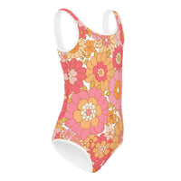 SOFIA KIDS SWIMSUIT | RETRO BLOOMS - PINKCOLADA