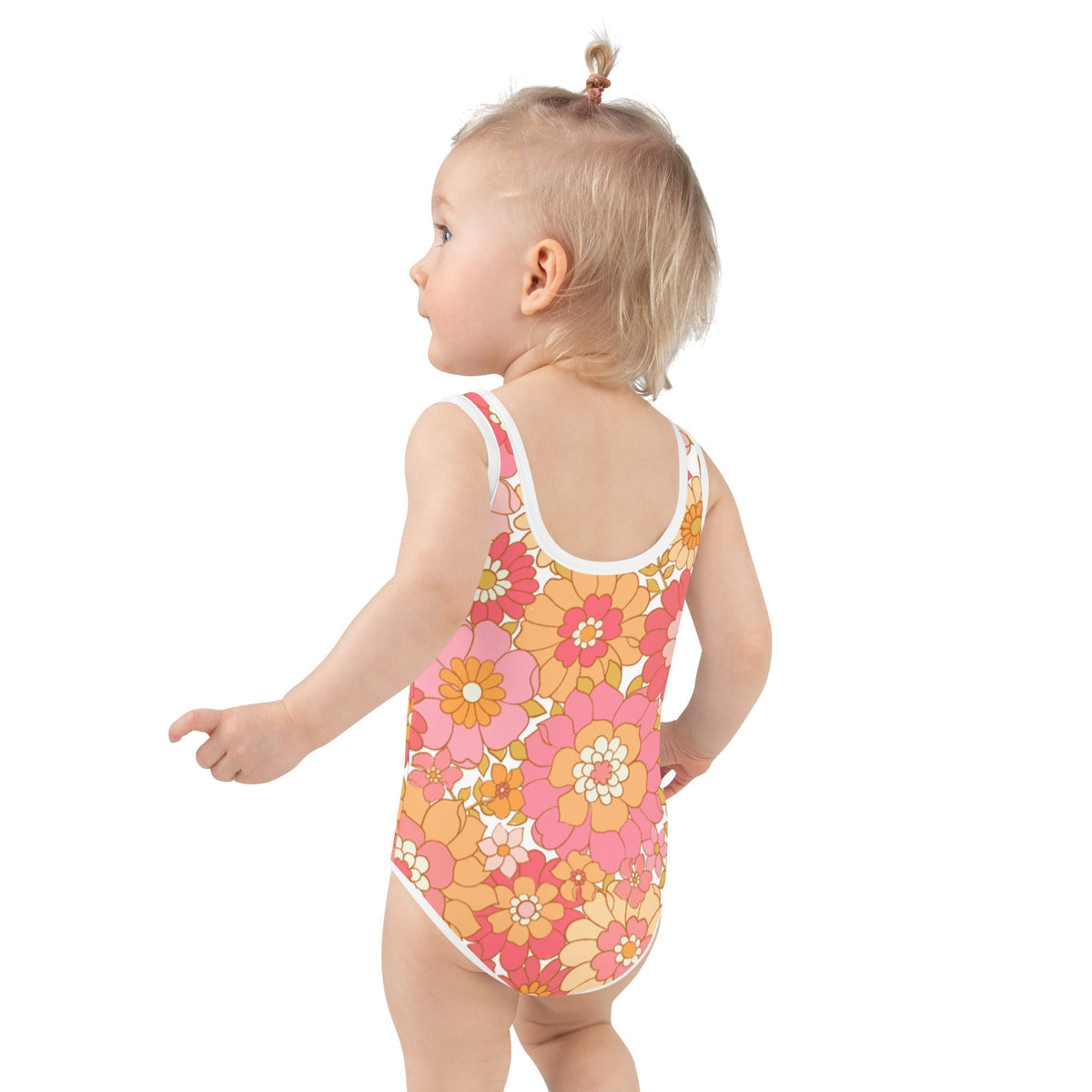 SOFIA KIDS SWIMSUIT | RETRO BLOOMS - PINKCOLADA