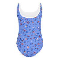 SOFIA KIDS SWIMSUIT | SAPPHIRE FLORALS - PINKCOLADA