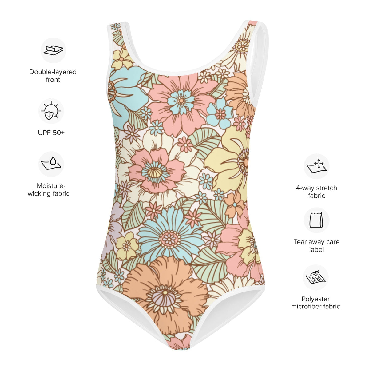 SOFIA KIDS SWIMSUIT | SUNSET GARDEN - PINKCOLADA