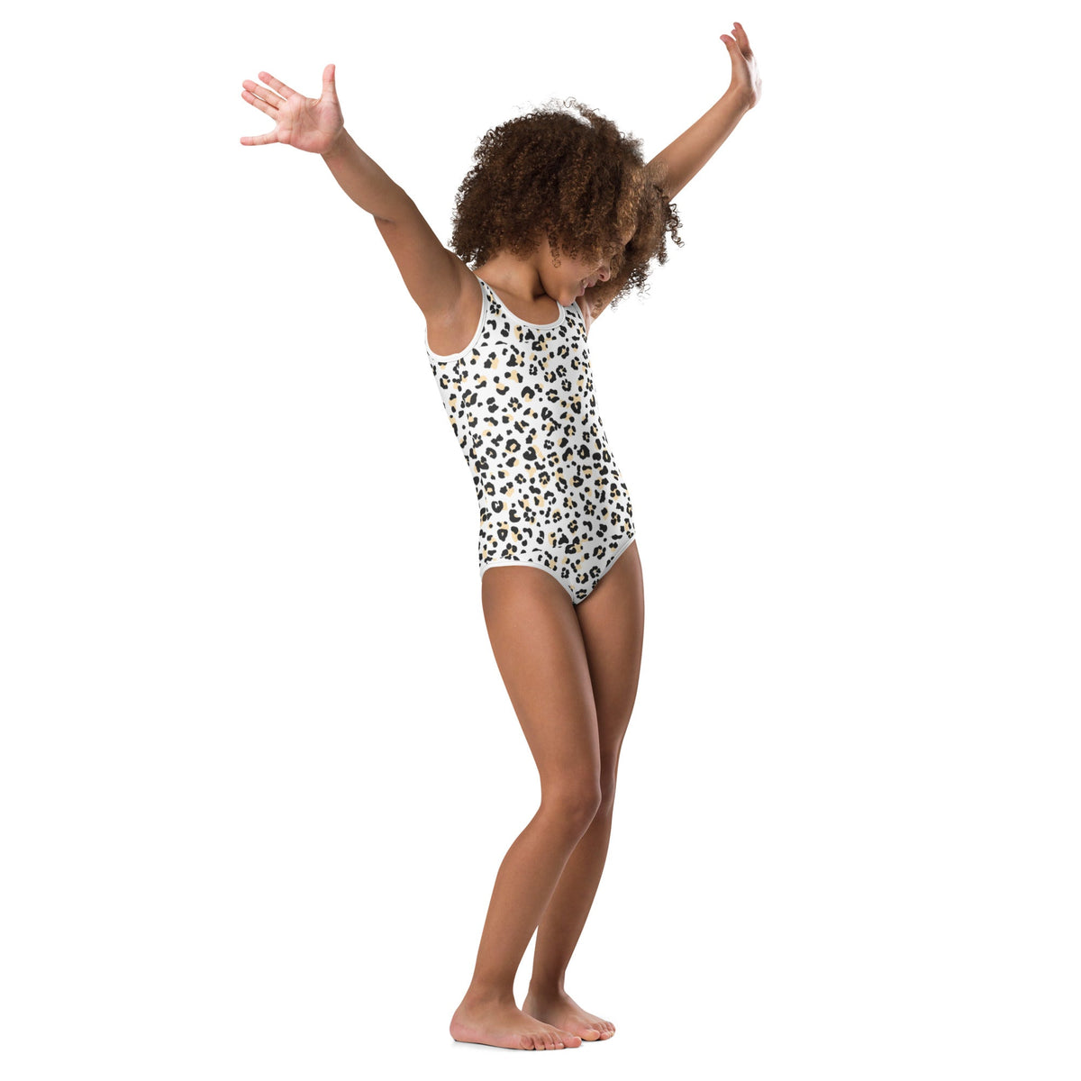 SOFIA KIDS SWIMSUIT | WHITE LEOPARD - PINKCOLADA