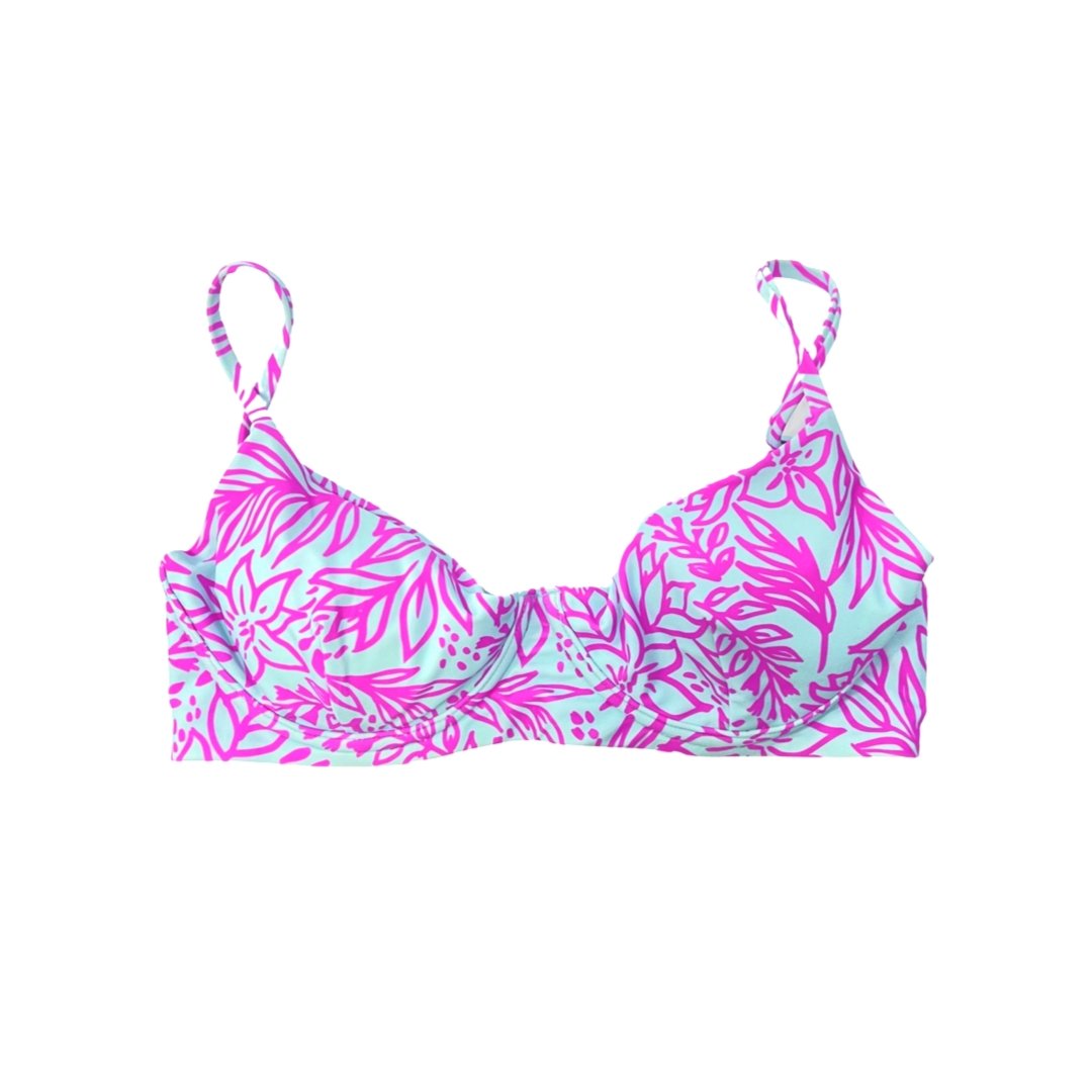 TROPEZ BIKINI TOP - ORCHID PALMS - PINKCOLADA