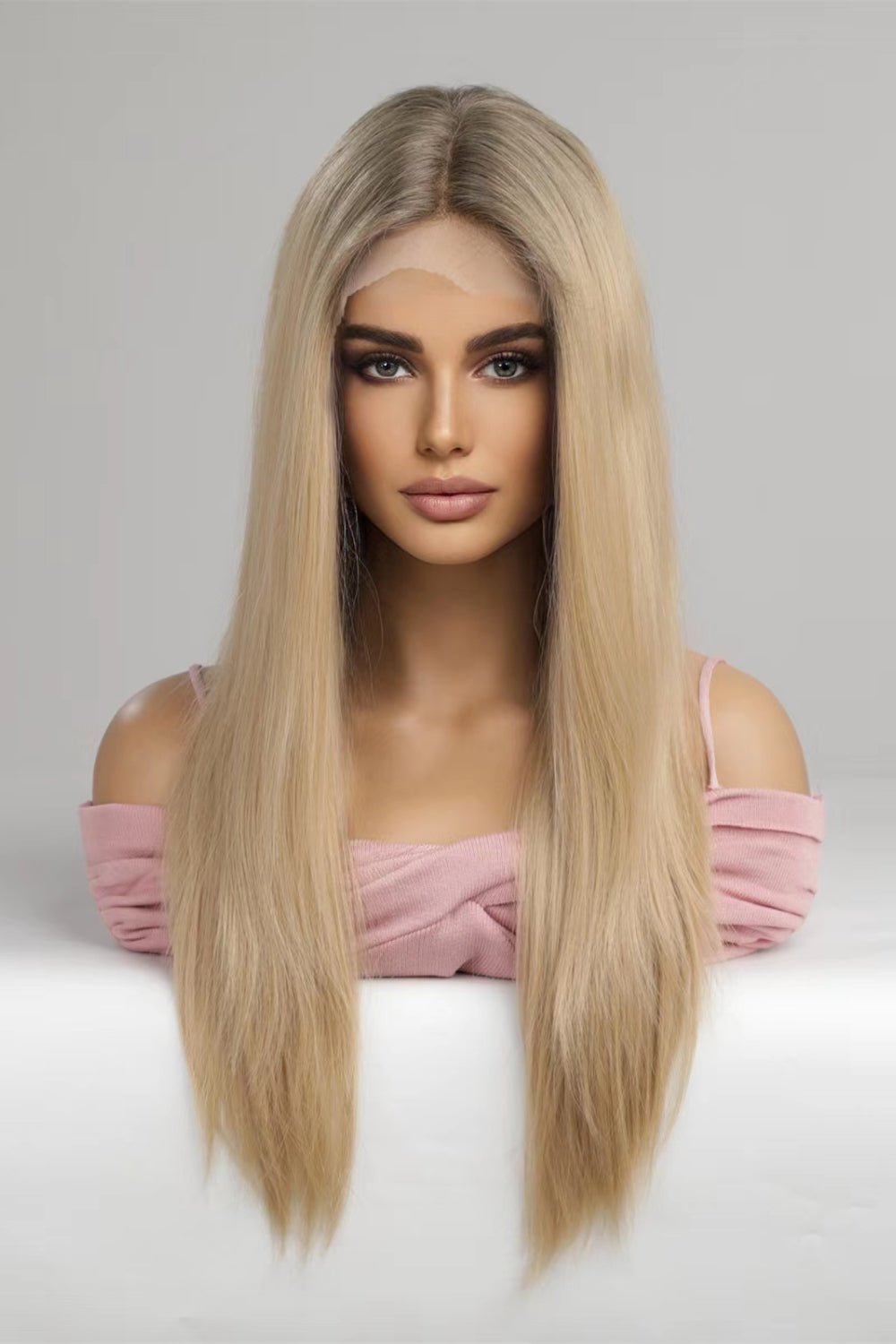 13*2" Lace Front Wigs Synthetic Long Straight 24'' 150% Density - PINKCOLADA-Beauty-100100622155887