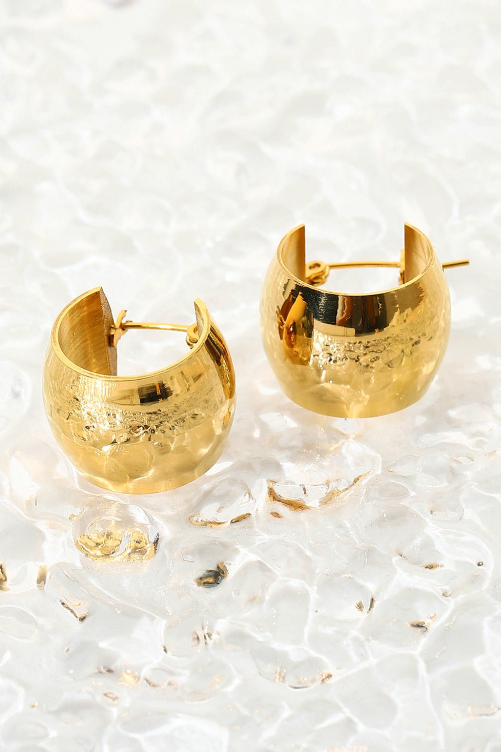 18K Gold Plated C-Hoop Earrings - PINKCOLADA--100100438865145