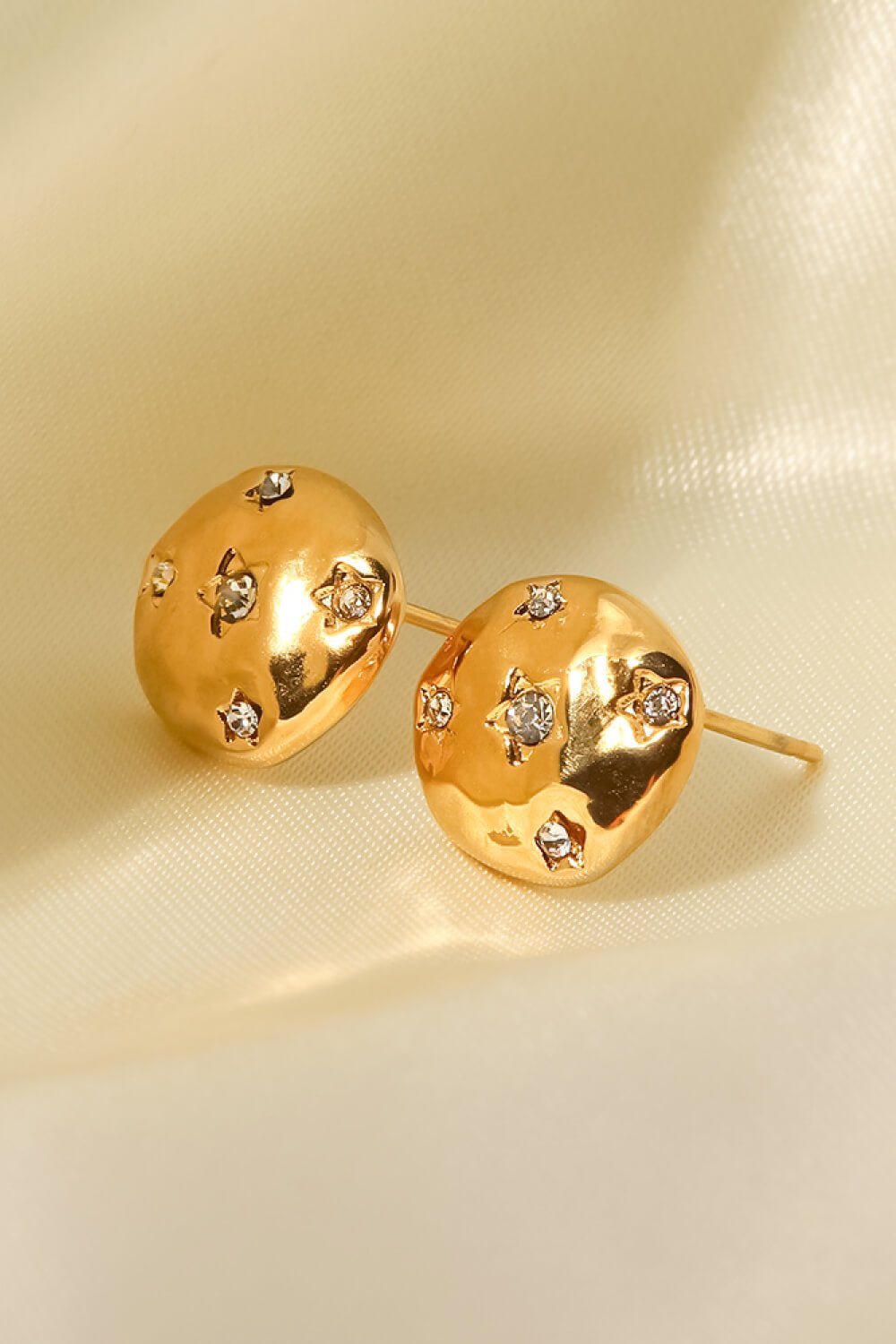 18K Gold-Plated Cubic Zirconia Stud Earrings - PINKCOLADA--100100328988610