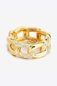 18K Gold-Plated Rhinestone Ring - PINKCOLADA--100100190616887