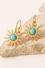 18K Gold Plated Sun-Shaped Earrings - PINKCOLADA--100100770335425