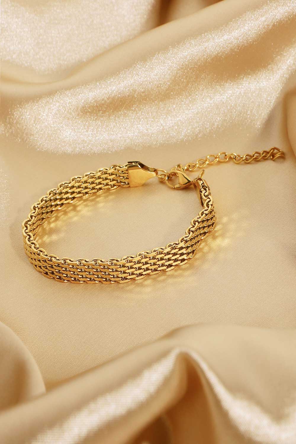18K Gold-Plated Wide Chain Bracelet - PINKCOLADA--100100492017124