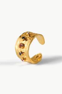 18K Gold-Plated Zircon Ring - PINKCOLADA--101300592391297