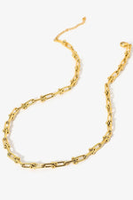 18K Stainless Steel U-Shape Chain Necklace - PINKCOLADA--100100481467884