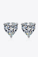 2 Carat Moissanite Heart-Shaped Stud Earrings - PINKCOLADA-FINE JEWELRY-100100100119404