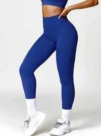 Ruched Pocketed High Waist Active Leggings
