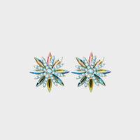 Flower Shape Rhinestone Alloy Stud Earrings