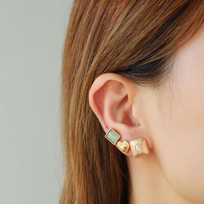 3-Piece Alloy Stud Earrings
