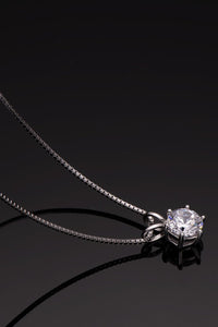 925 Sterling Silver 1 Carat Moissanite Pendant Necklace - PINKCOLADA-FINE JEWELRY-100100189357450